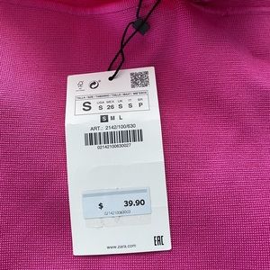 Zara top with puff sleeves.